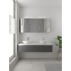 Bruynzeel Giro badmeubelset 49x150x46cm 2 wasbakken 2 lades met spiegelkast met softclose composite grafiet SW384334 Bruynzeel Giro badmeubelset 49x150x46cm 2 wasbakken 2 lades met spiegelkast met softclose composite grafiet SW384334