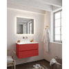 Mondiaz VICA ensemble de meuble de salle de bain - 80cm - meuble sous-vasque fire - 2 tiroirs - lavabo moon milieu - sans trou de robinet version XL 60cm de haut SW1090728