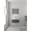 Bruynzeel Giro badmeubelset 49x75x46cm 1 wasbak 1 lade met spiegel met softclose composite grafiet SW384232 Bruynzeel Giro badmeubelset 49x75x46cm 1 wasbak 1 lade met spiegel met softclose composite grafiet SW384232
