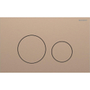 Geberit Sigma40 bedieningsplaat - 2-toets spoeling - extra dun - ronde knoppen - RVS - geborsteld rood goud (koper) SW1237095