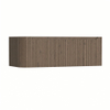 H&R Badmeubelen Juice Wastafelonderkast - 120x45x40cm - linkerhoek afgerond - 3D-front - 2 lades - geïntegreerde greep - tucson oak SW1260068