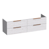 BRAUER Elevate meuble sous-lavabo 160 sans poignées rapportées 4 tiroirs softclose et 2 découpes pour siphon - Forest Seashell SW1200117