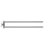 Duravit Karree 2-lids handdoekhouder - 45 cm - hoogglans chroom SW55123