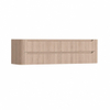 H&R Badmeubelen Juice Wastafelonderkast - 180x45x50cm - afgeronde hoeken - 4 lades - geïntegreerde greep - Rockford oak SW1491487