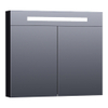 BRAUER Promise Deluxe armoire de toilette – 80 x 70 x 15 cm – LED directe – Noir mat SW371690