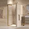 BRAUER Luminis Nisdeur - 90x200 - naar binnen draaiend - helder glas - omkeerbaar - incl. glascoating - geborsteld goud PVD SW1580845
