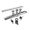 Easy Drain Multi afvoergoot enkele plaat met zijuitloop 9,8x200cm 50mm RVS 2301175