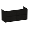 BRAUER Adore meuble sous-lavabo - 120x46x55cm - 4 tiroirs à fermeture douce - sans poignées - 2 découpes pour siphon - Timber Black SW1198276