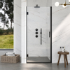 Marenza Neptune 5000 Porte de douche - 65x200cm - verre de sécurité sans profil - anti-calcaire - noir mat SW538301