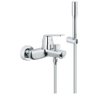 Grohe Eurosmart Cosmopolitan badkraan met omstel en koppelingen met garnituur chroom 0437349 Grohe Eurosmart Cosmopolitan badkraan met omstel en koppelingen met garnituur chroom 0437349