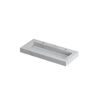 Ink Pitch wastafel - 100x45x9cm - wasbak midden - 2 kraangaten - mat calacatta (wit) SW693323