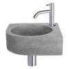 Differnz Cleo pack lave-mains d'angle – 31,5 x 31,5 x 10 cm – béton gris – robinet courbé chromé SW373186