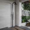 Fortifura Outdoor Deluxe Vrijstaande Buitendouche - RVS - 316 - handdouche - regendouche - PVD - geborsteld gunmetal (antraciet) SW996258