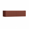 H&R Badmeubelen Juice Wastafelonderkast - 160x45x40cm - afgeronde hoeken - 3D-front - 2 lades - geïntegreerde greep - terra mat SW1259437