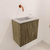 Mondiaz JOYA-DLUX Meuble de toilette 40cm - couleur Dusk - Lavabo FAYE position Gauche Sans trou de robinet couleur Glace. SW1423124