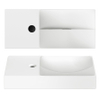 Clou Vale Lave-main 45cm avec trou pour robinet à gauche Céramique Blanc mat SW451455