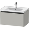 Duravit Ketho 2 meuble sous-lavabo avec 1 tiroir 78.4x45.5x44cm avec poignée gris béton mat SW772661