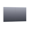 BRAUER Impress Deluxe armoire de toilette - 120x70x15cm - éclairage interne et externe - 2 portes miroir double face - blanc mat SW242136