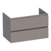 BRAUER Joy meuble sous lavabo 80 2 tiroirs softclose - sans poignée - 1 découpe pour le siphon - mat taupe SW1201194