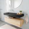 MONDIAZ ALAN 120cm badmeubel onderkast washed oak 1 lade Vrijhangende wastafel cloud links zonder kraangat kleur urban SW408490 MONDIAZ ALAN 120cm badmeubel onderkast washed oak 1 lade Vrijhangende wastafel cloud links zonder kraangat kleur urban SW408490
