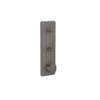 Hansgrohe Axor Citterio C afbouwdeel v. inbouw douchekraan thermostatisch m. plaat v. 2 functiesen cubic cutbrushed black chrome SW1152176