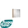 FugaFlow Eccelente Arredo spiegel badkamer spiegelkast - 60x63x16cm - inclusief zijpanelen - Eiken - Black Friday - SW1125351