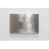 Geberit Bâti-support encastrable - UP320 - plaque de commande QeramiQ metal - DualFlush - boutons ronds - Steel SW976083