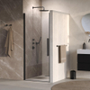 BRAUER Cosmic Nisdeur - 90x200 - draaiend - helder - glas omkeerbaar incl. glascoating - mat zwart SW1581000