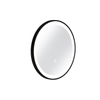 Sjithouse Furniture miroir de luxe rond 40cm avec cadre noir éclairage led intégré changement de couleur miroir blanc/blanc chaud chauffage mat SW723321