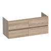 BRAUER Joy meuble sous-lavabo 120 4 tiroirs softclose - sans poignées - 2 découpes pour siphon - Sunlit SW1201084