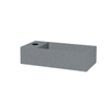 INK Versus fonteinbak 36x9x18cm zonder kraangat links Quartz beton SW157967 INK Versus fonteinbak 36x9x18cm zonder kraangat links Quartz beton SW157967