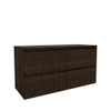 Saniclass Holz Atelier Badkamermeubelset - 120x45x60cm - topblad - zonder kraangaten - 2 lades - Eiken Charcoal SW1436740