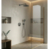 Grohe Grohtherm ensemble de douche de tête encastré - douche de tête ronde - douchette ronde - bras mural courbé - Hard Graphite brossé SW1235161