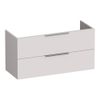 BRAUER Elevate meuble sous-lavabo peu profond 100 sans poignées rapportées 2 tiroirs softclose et 1 découpe pour siphon - sable mat SW1200207