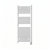 Sanicare Lumara Elektrische Radiator - 120x50cm - 750W - zilvere thermostaat - rechtsonder - wifi - aluminium - mat wit SW1581491