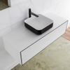 MONDIAZ LAGOM 110cm badmeubel solid surface urban 1 lades Wastafel BINX opzetkom midden 1 kraangat SW409265 MONDIAZ LAGOM 110cm badmeubel solid surface urban 1 lades Wastafel BINX opzetkom midden 1 kraangat SW409265
