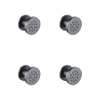 Fortifura Calvi zijdouche - 5cm - rond - 4 stuks - PVD - geborsteld gunmetal (antraciet) SW1381719