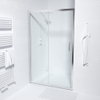 FugaFlow ID06 Quick Fit porte de douche coulissante - 120x190cm - 6mm verre de sécurité - profilé aluminium - anti calcaire - Chrome SW999915