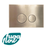 FugaFlow Eccelente Press Bedieningsplaat - bedieningspaneel voor Geberit UP320 inbouwreservoir - dualflush - ronde knoppen - metaal goud geborsteld SW1123686