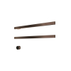Hotbath &MORE Handdoekradiator - 80x38cm - vierkant - 2 stangen - horizontaal - met schakelaar - tuscan bronze (brons) SW1245760