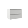 Saniclass Chacito Meuble de salle de bain - 80x40x55cm - lavabo en céramique blanc brillant - 1 vasque - 1 trou de robinet - 2 tiroirs - blanc mat SW1441040