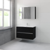 Bruynzeel Miko badmeubelset 66x101x51cm 1 kraangat 1 wasbak 2 lades met spiegelkast met softclose zwart eiken SW384506 Bruynzeel Miko badmeubelset 66x101x51cm 1 kraangat 1 wasbak 2 lades met spiegelkast met softclose zwart eiken SW384506