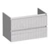 BRAUER Joy Wavy meuble sous-lavabo 80 2 tiroirs softclose - sans poignée - 1 découpe pour siphon - Forest Seashell SW1201382