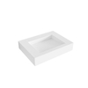 Mondiaz AVON wastafel - 60x46x12cm - wasbak midden - zonder kraangat - talc (wit) SW427499