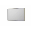 INK SP32 spiegel - 120x4x80cm rechthoek in stalen kader incl indir LED - verwarming - color changing - dimbaar en schakelaar - geborsteld metal black SW955855