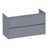 Saniclass New Future Small wastafelonderkast 100x39x55cm 2 softclose greeploze lades met 1 sifonuitsparing MDF mat Grijs SW372513 Saniclass New Future Small wastafelonderkast 100x39x55cm 2 softclose greeploze lades met 1 sifonuitsparing MDF mat Grijs SW372513