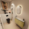 MONDIAZ TURE-DLUX Meuble toilette - 80cm - Oro - EDEN - vasque Ostra - position gauche - 1 trou de robinet SW1104969