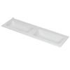 Ink Aspekt lavabo - 160x45x1.5cm - double vasque - sans trou de robinet - blanc mat SW439662