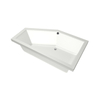 Xenz Society Baignoire d'angle - 160x90x53 - bonde au milieu - Gauche - acrylique - blanc mat SW103342