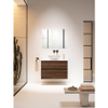 Saniclass Prime Balance Meuble de salle de bain - 80x55x45cm - 1 vasque ovale en céramique blanc - 1 trou de robinet - 2 tiroirs - miroir rectangulaire - noyer SW1159477